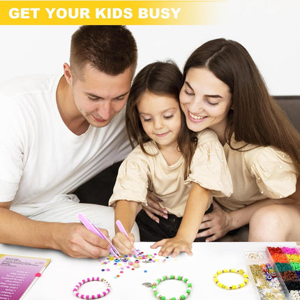 Clay Beads Bracelet Kit – 5000 Pieces with Charms, DIY Jewelry for Kids