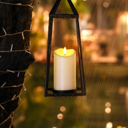 6"x3" Outdoor LED Flameless Candles – Battery Operated, Remote & Timer, 2-Pack