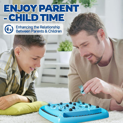 Magnetic Chess Game with 40 Pieces Family Board Game for Kids Adults Blue