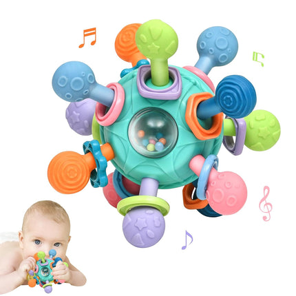 Baby Montessori Teething Toys – BPA-Free Sensory Rattle for 0-18 Months, Gifts