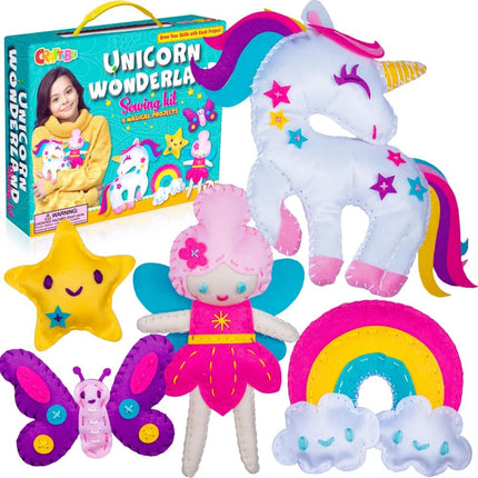 Magical Unicorn Sewing Kit for Girls 7+ – DIY Felt Animals & Pillow
