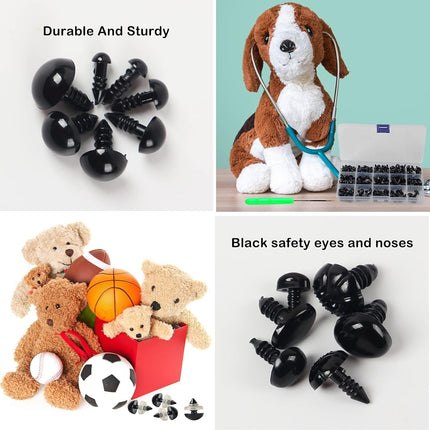 566PCS Safety Eyes for Amigurumi – Various Sizes with Washers for Toys