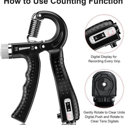 2 Pack Adjustable Hand Grippers for Athletes and Strength Training Exercise