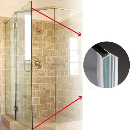 Shower Glass Door Seal Strip (120-Inch) – Silicone Sweep to Prevent Leaks