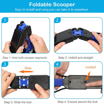 Pooper Scooper for Dogs – Folding, Sturdy Spring Design, Easy to Use for Grass & Dirt