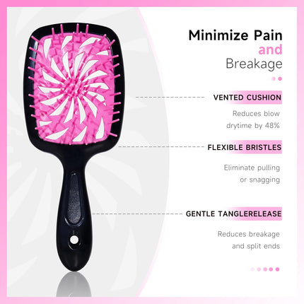 11PCS Hair Brush Set with Detangling Brushes Spray Bottle for All Ages