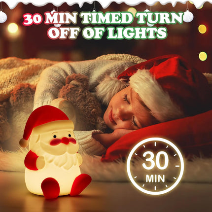 LED Cute Christmas Night Light – Dimmable Touch Lamp for Kids Nursery