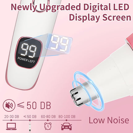 2-in-1 Nose & Ear Hair Trimmer, USB Rechargeable LED Facial & Brow Groomer, Pink