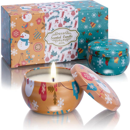 2 Pack Aromatherapy Soy Candles – Lavender & Cherry Blossom, 2.5oz Travel Set