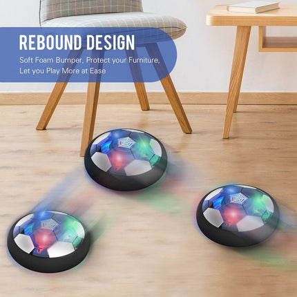 Hover Soccer Ball Air Powered LED Floating Indoor Outdoor Kids Training Toy