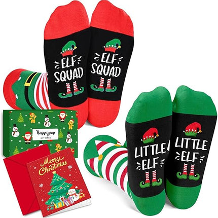Christmas Socks for Kids – Elf Socks Secret Santa Gifts for Boys & Girls 2-12 Years