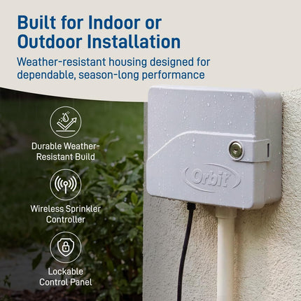 B-hyve 6-Zone Smart Sprinkler Controller 57946, Indoor & Outdoor Use