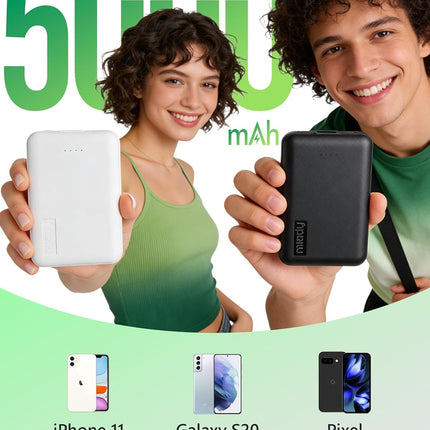 2 Pack 5000mAh Portable Charger Power Bank Dual USB Battery Pack Travel