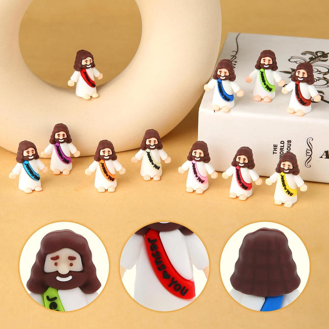 40 Pcs Mini Jesus Figurines – Bulk Little Jesus Figures for Crafts & Gifts