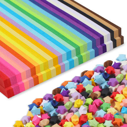 2060 Sheets Origami Paper, 27 Color Double-Sided Star Strips, DIY Craft Supplies