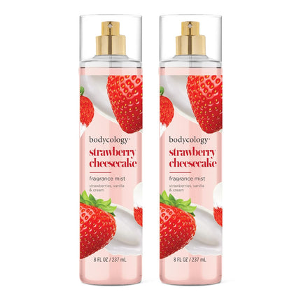 Strawberry Cheesecake Body Mist, Long-Lasting Fragrance, 8 fl oz, 2-Pack