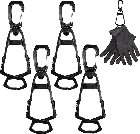 4 PCS Glove Holder Clips Heavy Duty Work Gloves Grabber Belt Clip Holder