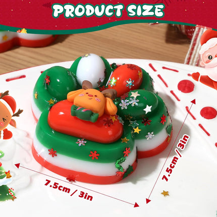4 PCS Christmas Squishy Cat Paw Toys 3" Fidget Stocking Stuffers Kids Adults