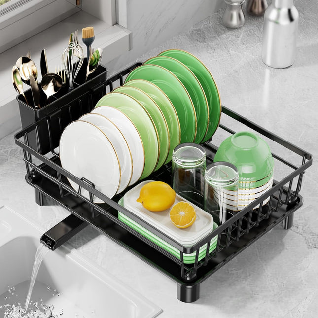 Dish Drying Rack for Kitchen Counter, Anti-Rust Stainless Steel Drainer