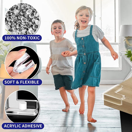 20-Pack Baby Corner Protectors – Clear Table & Furniture Safety Guards
