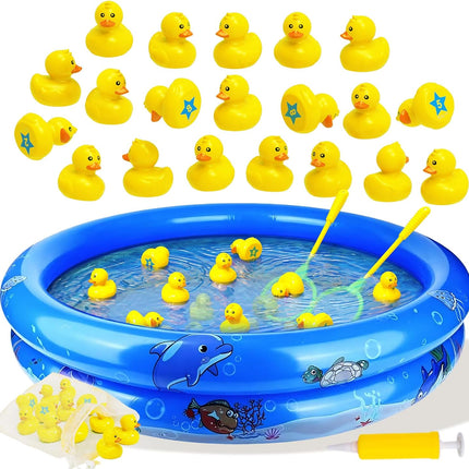 Duck Matching Game with 20 Numbered Ducks Pool Nets Kids Outdoor Toy