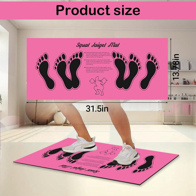 Squat Mat with Foot Position Guide Anti Slip Home Gym Workout Mat