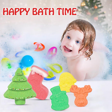Mini Christmas Bath Bombs Gift Set 14PCS | Fun Holiday Fizzies for All Ages