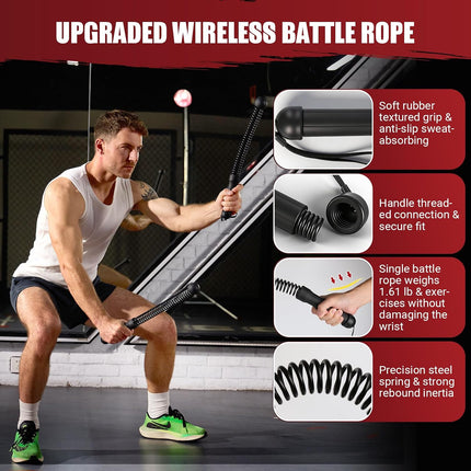 Battle Rope for Home Gym Heavy Duty Portable Ropeless Weighted Rope HIIT Arm Trainer