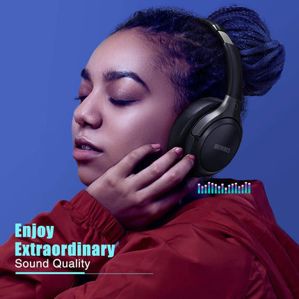 Bluetooth Over Ear Headphones 65H Playtime with Mic HiFi Stereo Sound