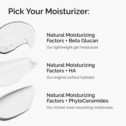 Natural Moisturizing Factors + Beta Glucan Gel Moisturizer, Lightweight Hydration 3.4oz