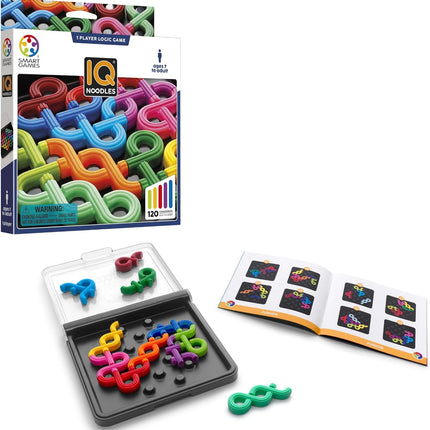 IQ Noodles Logic Puzzle Game with 120 Challenges Travel Brain Teaser