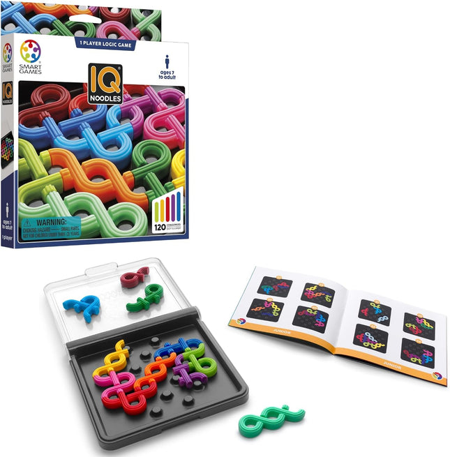IQ Noodles Logic Puzzle Game with 120 Challenges Travel Brain Teaser