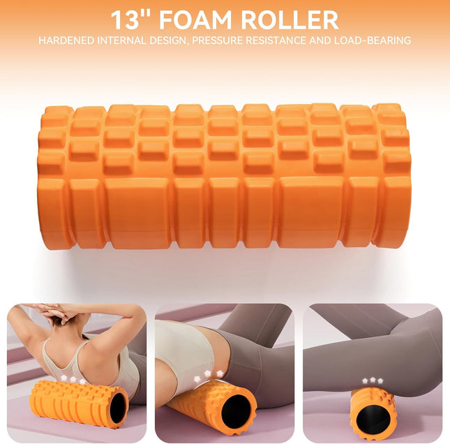 5 in 1 Foam Roller Set for Deep Tissue Massage Muscle Recovery Fitness