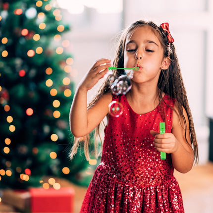 20PCS Christmas Bubble Wands – Toddler Party Favors, Non-Candy Stocking Fillers