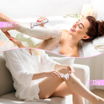 4-in-1 Women Electric Razor Bikini Trimmer Wet Dry Face Body Pubic Hair Shaver