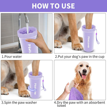 Professional 7-in-1 Paw Cleaning Kit – Dog & Cat Washer, Bath Brush, Toothbrushes & Towels
