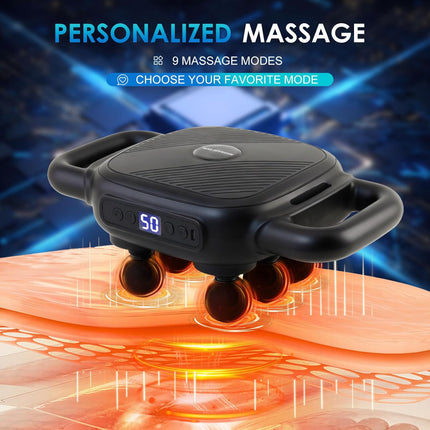 Six Head Massage Gun 50 Intensity 9 Modes Muscle Pain Relief Device