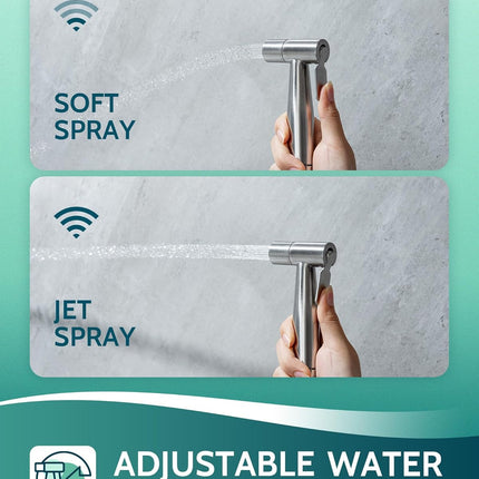 Handheld Bidet Sprayer – Adjustable Water Pressure, Stainless Steel, Toilet