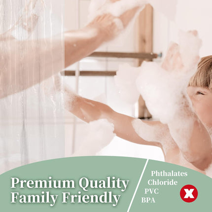 Clear PEVA Shower Curtain Liner Waterproof Rustproof Grommets 3 Magnets 72x72