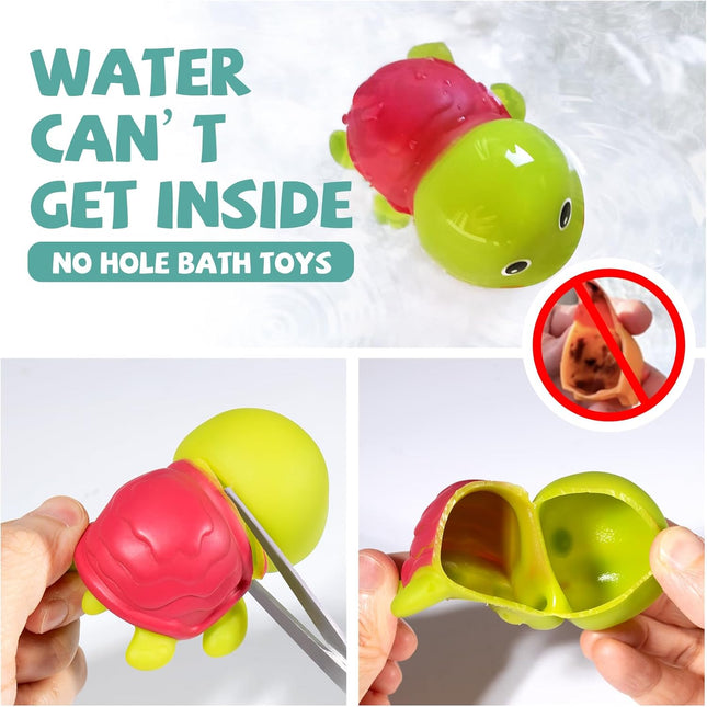 Infant Bath Toys – No Hole Animal Bathtub Toys for 18 Months+