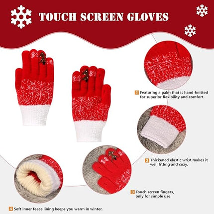 Women’s Winter Hat, Gloves & Socks Set – Knitted Beanie for Cold Weather