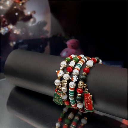 Christmas Jewelry for Women – Beaded Stretch Bracelets & Stocking Gifts