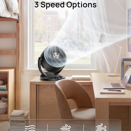 12 Inch Quiet Table Fan 3 Speed Air Circulator for Bedroom Office Kitchen Home