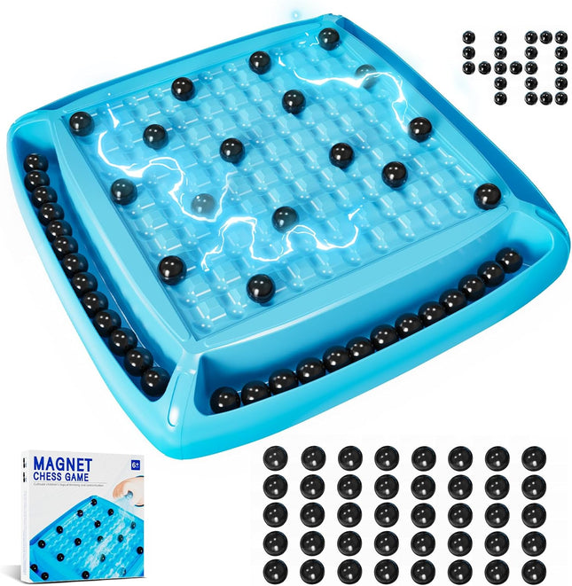 Magnetic Chess Game with 40 Pieces Family Board Game for Kids Adults Blue