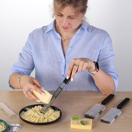 3 Piece Lemon Zester Grater Set Stainless Steel Kitchen Tool for Cheese