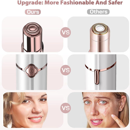 Electric Facial Hair Remover for Women Painless Face Shaver with 2 Heads