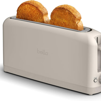 2-Slice Slim Toaster, 10" Slot, 6 Shade Settings, Reheat & Cancel, Oatmilk