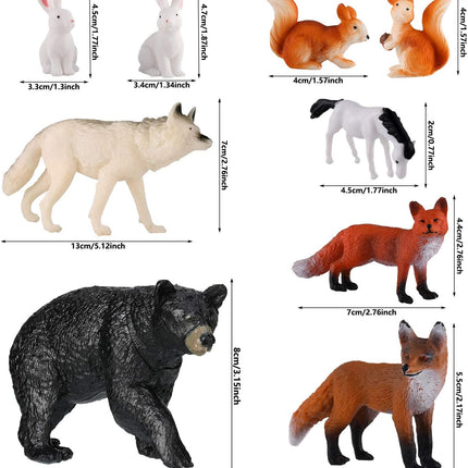18-Piece Forest Animal Figurines – Realistic Woodland Toys for Kids