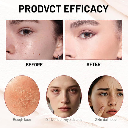 Dual Ended Foundation Stick Concealer Korean Makeup Contour Brush Set