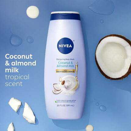 Coconut & Almond Milk Body Wash, Moisturizing with Vitamin E & ProVitamin B5